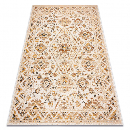 Tapis COLOR 19521460 SISAL ornement, cadre, cannelle - beige
