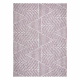 Tappeto COLOR 47176260 SISAL linee, triangoli, zigzag beige / rosa cipria