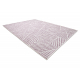 Tappeto COLOR 47176260 SISAL linee, triangoli, zigzag beige / rosa cipria