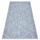 Χαλί COLOR 47176360 σιζάλ γραμμές, τρίγωνα, Ζιγκ Ζαγκ μπεζ / μπλε