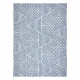 Koberec COLOR 47176360 SISAL riadky, trojuholníky, zigzag béžová / modrá
