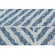 Dywan Sznurkowy SIZAL COLOR 47176360 Linie, trójkąty, zygzak beż / niebieski