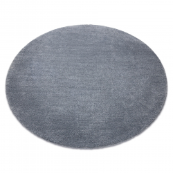 Tappeto moderno lavabile LATIO 71351070 cerchio grigio