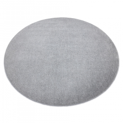 Modern tapijt wasbaar LATIO 71351060 rond zilverkleuring
