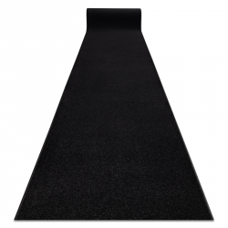 Tapis de couloir KARMEL plaine, une couleur noir