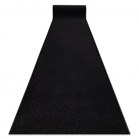 Tapis de couloir KARMEL plaine, une couleur noir