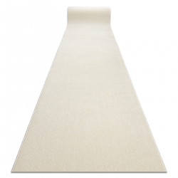 Alfombra de pasillo KARMEL llanura, un color blanco 140 cm