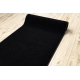 Läufer KARMEL Glatt, einfarbig schwarz 60 cm