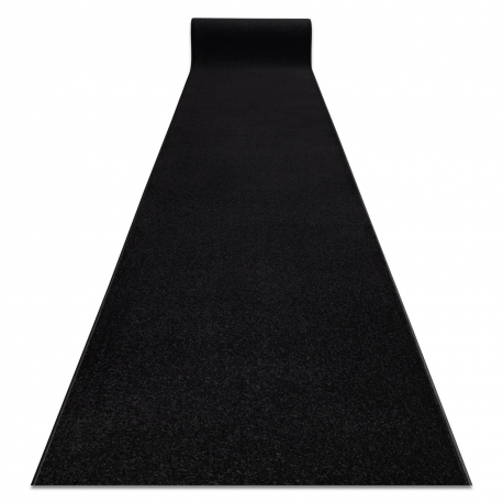 Runner KARMEL Plain, one colour black 70 cm