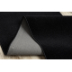 Alfombra de pasillo KARMEL llanura, un color negro 140 cm