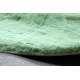 Kulatý koberec BUNNY, zelená, imitace králíčí kožešiny