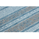 Alfombra de cuerda sisal LOFT 21118 Boho marfil/plateado/azul