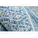 Alfombra de cuerda sisal LOFT 21118 Boho marfil/plateado/azul