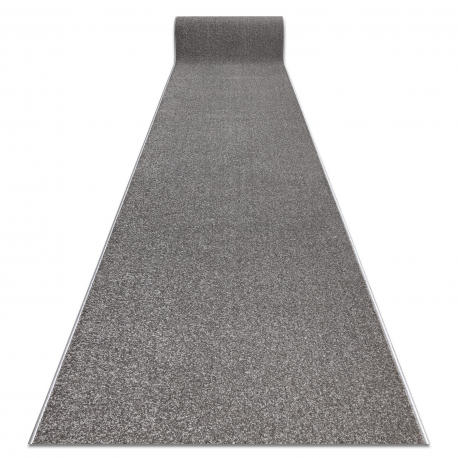 Alfombra de pasillo KARMEL llanura, un color gris 160 cm