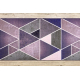 Alfombra de pasillo con refuerzo de goma TRIANGULOS violet 57 cm