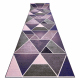 Pogumovaný běhoun Trojúhelníky fialový 67 cm
