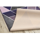 Pogumovaný běhoun Trojúhelníky fialový 67 cm