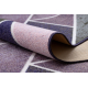 Alfombra de pasillo con refuerzo de goma TRIANGULOS violet 90 cm