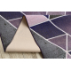 Alfombra de pasillo con refuerzo de goma TRIANGULOS violet 110 cm