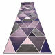 TAPIS DE COULOIR antidérapant TRIANGLES la gomme violet 120 cm