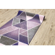 TAPIS DE COULOIR antidérapant TRIANGLES la gomme violet 120 cm