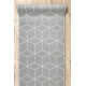 Alfombra de pasillo con refuerzo de goma CUBE cubo, gris 110 cm