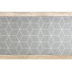 Alfombra de pasillo con refuerzo de goma CUBE cubo, gris 110 cm