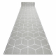 Runner anti-slip CUBE gum grey 133 cm