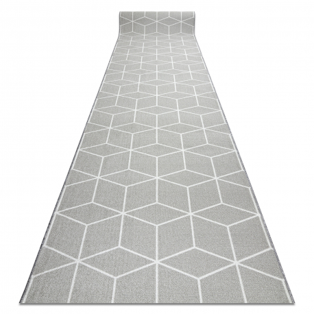Läufer Antirutsch CUBE Würfel, Gummi grau 133 cm