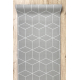 CHODNIK podgumowany CUBE kostka, guma szary 133 cm