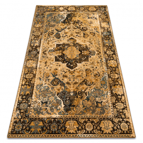 Vlnený koberec POLONIA Dukato Ornament koňak béžová
