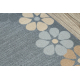Csúszásgátló futó szőnyeg MARGARETKA virág, gumi szürke 57 cm