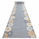 Alfombra de pasillo con refuerzo de goma MARGARETKA flor, gris 57 cm