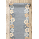 Runner anti-slip MARGARETKA flower, gum grey 90 cm