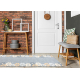 Runner anti-slip MARGARETKA flower, gum grey 110 cm