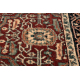 Wollen tapijt KASHQAI kader , oosters bordeaux rode kleur