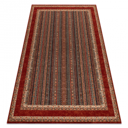 Vlnený koberec KASHQAI 4357 300 rám, orientálny verde / vin roșu