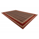 Wollen tapijt KASHQAI 4357 300 kader , oosters groen / bordeaux rode kleur