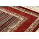 Vlněný koberec KASHQAI 4357 300 rám, orientální zelená / bordó