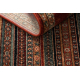 вълнен килим KASHQAI 4357 300 кадър, ориенталски зелен / bordó
