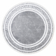Модеран GLOSS круг Тепих 2813 27 стилски, Рам, грчки сива