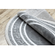 Modern GLOSS circle Carpet 2813 27 stylish, frame, greek grey