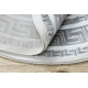 Modern GLOSS circle Carpet 2813 27 stylish, frame, greek grey