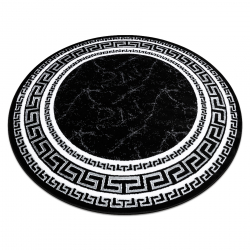 ковер GLOSS круг современный 2813 87 стильный, Рамка, греческий черный