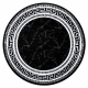 Σύγχρονο GLOSS κύκλος Χαλί 2813 87 κομψό, πλαίσιο, ελληνικά μαύρο