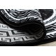 Modern GLOSS circle Carpet 2813 87 stylish, frame, greek black