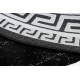 Kilimas GLOSS Apskritas kilimas Šiuolaikinis 2813 87 stilingas, rėmas, Graikų kalba juoda