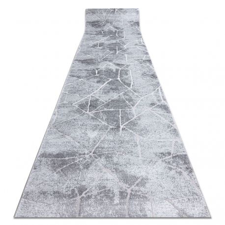 Alfombra de pasillo Structural MEFE 2783 Mármol dos niveles de vellón gris 70cm