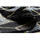 Preproga GLOSS Kolesna sodobni 400B 86 stilski, glamour, art deco, 3D geometrijski črna / zlato