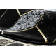 Kulatý koberec GLOSS moderni 400B 86 stylový, glamour, art deco, 3D geometrický černý / zlato